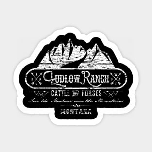 The Ludlow Ranch, weathered board distressed Sticker